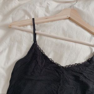 a new day black lace cami